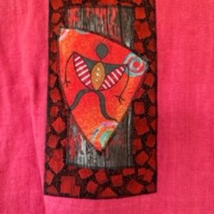 Arrietty Red Linen Artisan Vest